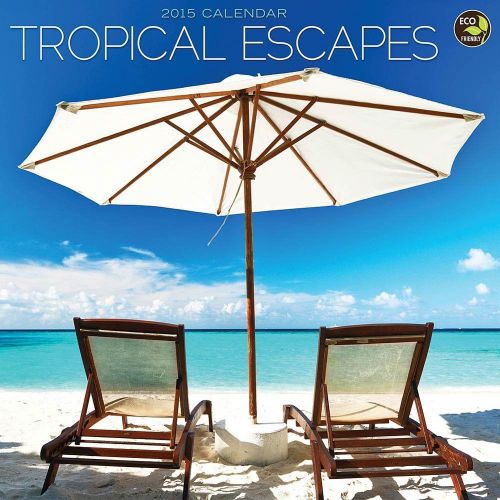 2015 TROPICAL ESCAPES Wall Calendar 12x12 NEW Scenic Outdoor Nature Beaches