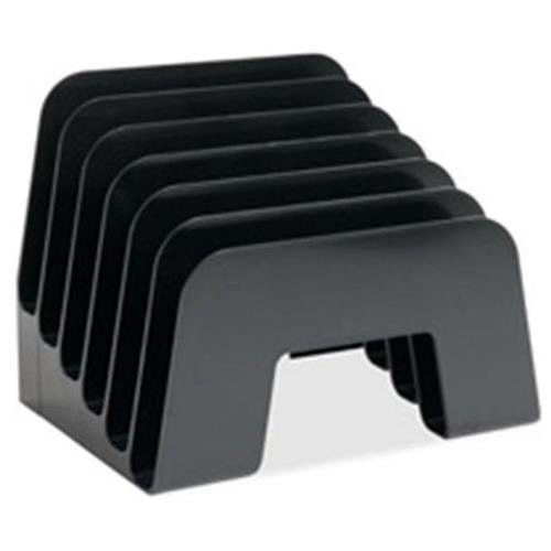 Eldon Desktop File Sorter - Incline Black Plastic 6 Compartment