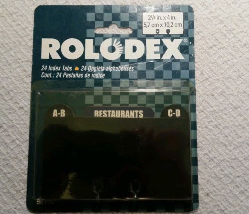 Rolodex 24 Index Tabs 56158  Vintage 1998 New in Package