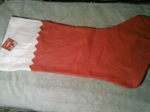 New HUGE LARGE GIANT 36&#034; THATS 3 FEET OF WHITE &amp; RED STOCKING Merry Christmas