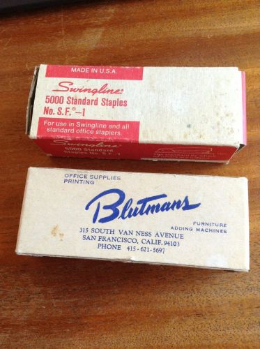 Vintage Swingline Standard Staples No. S.F. -1 2 Boxes