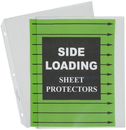 Side Loading Heavyweight Poly Sheet Protectors Clear 8.5 X 11 Per
