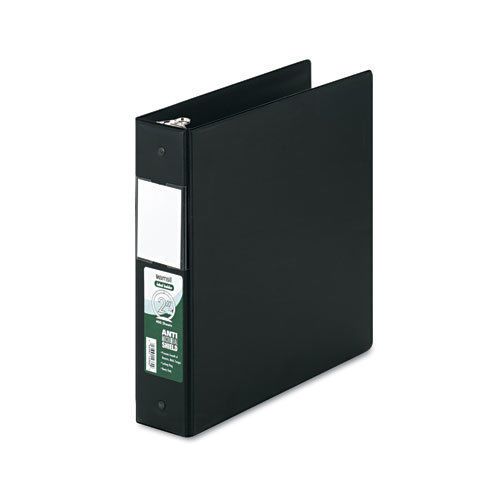 Clean Touch Antimicrobial Locking Round Ring Binder, 11 x 8-1/2, 2&#034; Cap, Black