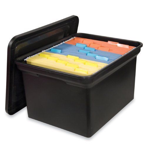 Sparco File N Store Portable Bin With Lid - 10.8&#034; Height X 17.9&#034; (spr26384)