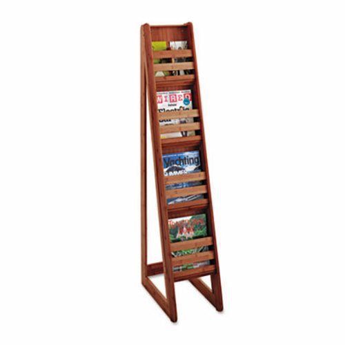 Bamboo Magazine/Pamphlet Display, 10w x 18-1/4d x 56-1/2h, Cherry (SAF4622CY)