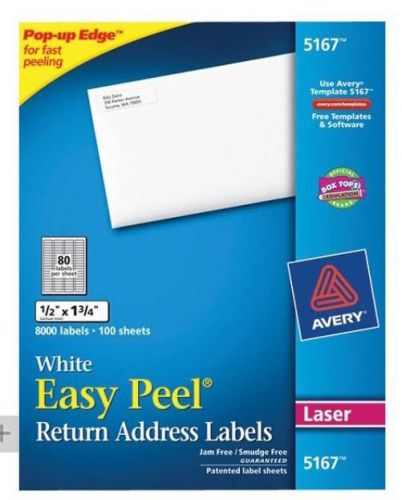 Avery 5167 White Return Address Shipping Mailing Labels x20 Sheets