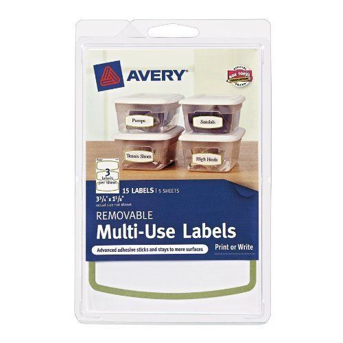 Avery removable multi-use labels 41448, green border, 3-3/4&#034; x (ave41448) for sale