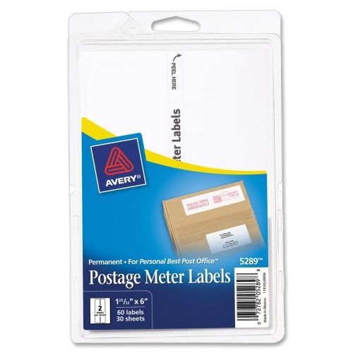 Avery Postage Meter Labels for Personal Post Office - 1.18&#034;Wx6&#034;L -60/Pk