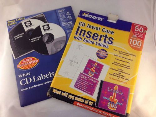 CD Labels Avery 5692 and Memores CD Jewel Case 38 of each