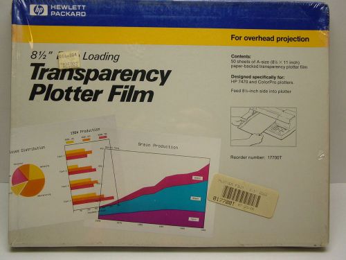 HEWLETT PACKARD TRANSPARENCY PLOTTER FILM FOR HP 7470 AND COLORPRO 17700T