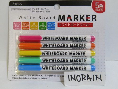 5 Color Set Extra Fine (0.7mm) Whiteboard Marker Set (made in Korea)