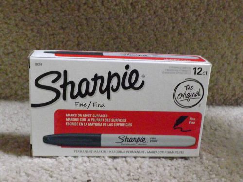 *NEW* One Pack of 12 Markers SHARPIE FINE POINT PERMANENT MARKER BLACK