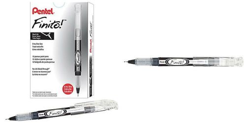 PENTEL Finito Porous Point Pens, Extra-Fine, Black - 12 Pens