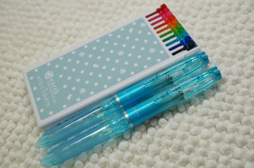 Blue x 2 Pilot Hi-Tec-C Coleto 0.4mm 10 refill  w/case Japan Limited Edition(ED