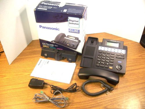 Panasonic Black 4-Line Telephone Digital Speakerphone (KX-TS4100B) *NIB*