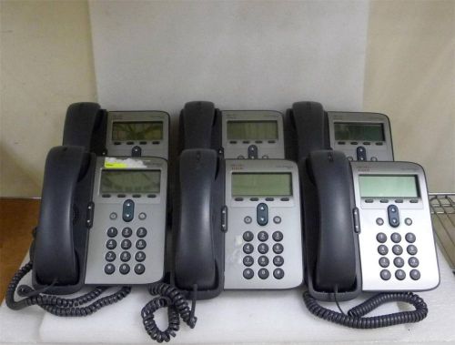 Lot of 6 cisco 7911g unified ip phone cp-7911g for sale