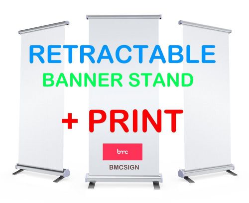 34&#034; x 80&#034; Pop-Up RETRACTABLE BANNER STAND + 1PRINT