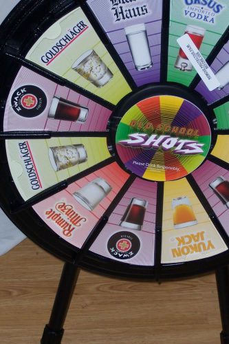 NEW Quality Table Top 12 Slot OLD SCHOOL SHOTZ GAME Spinning Prize Wheel BIG!