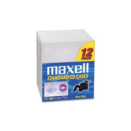 Maxell CD DVD Jewel Cases CD 360 Jewel Case Book Fold Plastic Clear 12 CD DVD