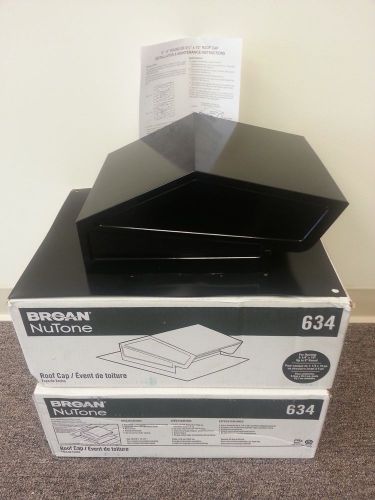 Lot of 2 Broan 634 Steel Roof Cap for 3-1/4x 10&#034;up to 8 Round Duct