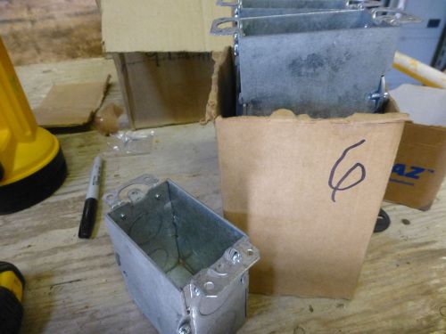 MISC 2 1/2&#034; X 3&#034;XD2&#034; OUTLET BOX GALVANIZE WITHOUT STRAP LOT OF 9
