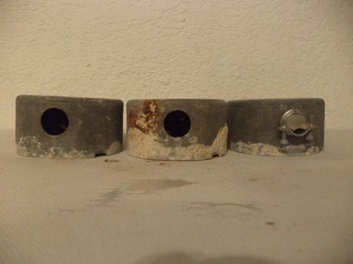 Vintage Electricians LOT of 3 1930&#039;s Metal Junction, Light or Receptacle Box