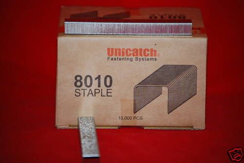 Series 80- 3/8&#034; (1/2&#034; crown) galvanized upholstery staples 10,000/box for sale