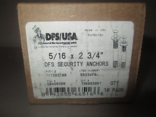 DFS/USA 5/16&#034; BY 2 3/4&#034; DFS Security Concrete Anchors