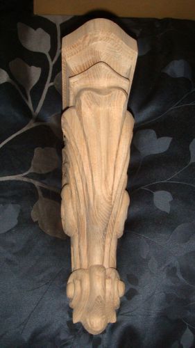 Exquisite Hand Carved WHITE  OAK BAR CORBEL ~ large