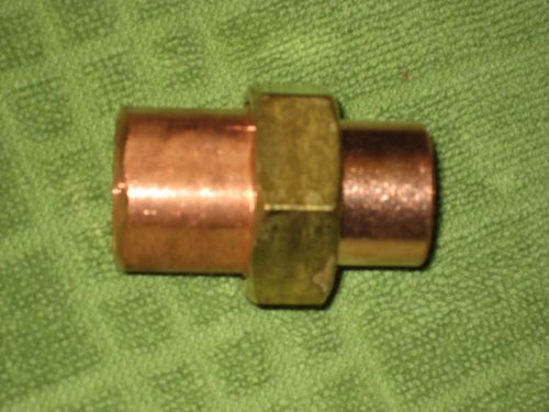 Nib lot of 5 - 3/4 inch copper x copper union for sale