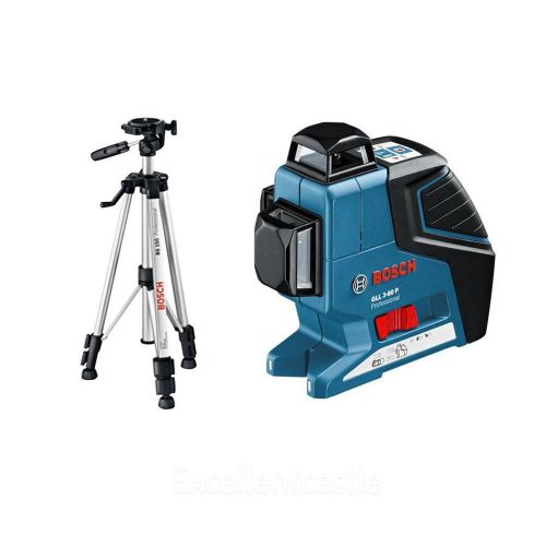 Bosch 3-Plane Leveling Alignment Laser + BS150 Compact Tripod GLL3-80