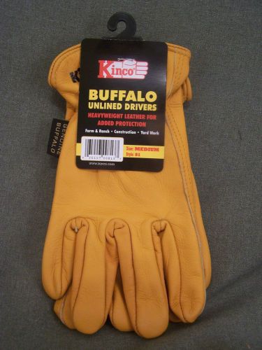 Kinco buffalo skin unlined drivers/work gloves. Size medium #81. New with tags.