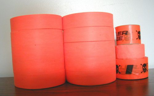 Fluorescent orange surveyors tape 10rolls - 125&#039;each for sale