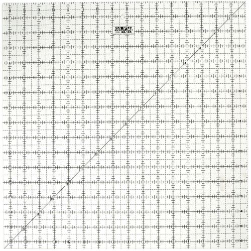 OLFA 16 1/2&#034; Square Non-Slip, Frosted Advantage Acrylic Ruler (OLFA QR-16S)