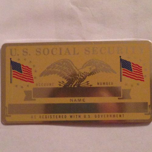 metal social security card