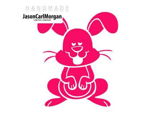 JCM® Iron On Applique Decal, Bunny Neon Pink