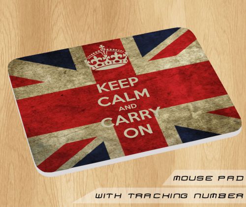 New Design Keep Calm And Carry On Art Logo Mousepad Mouse Pad Mats Hot Game