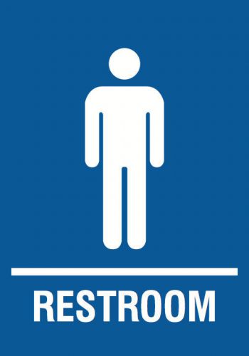 Restroom Sign Wall Hanging Bathroom Sign High Quality Blue Boys Room Single Men