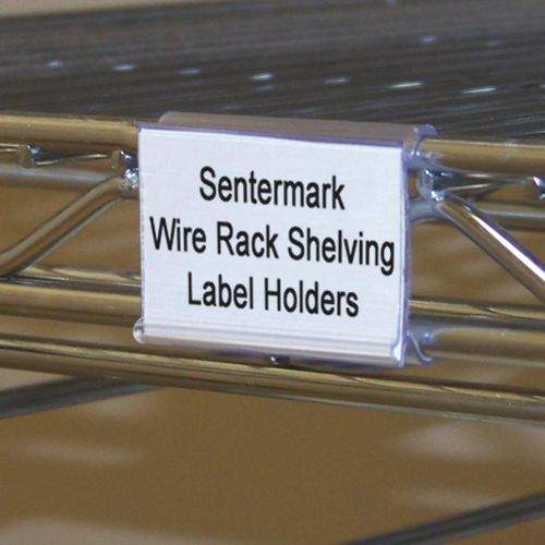 Wire shelving label holders 2&#034; for metro &amp; nexel style shelving - pack of 25 for sale