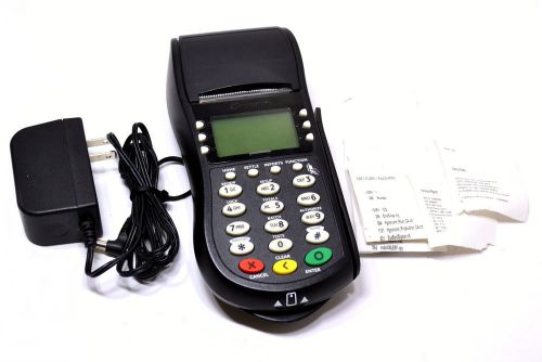 Hypercom t4205 credit card processor terminal 010344-003r w/ power adapter for sale