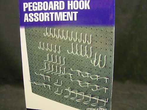 PEGBOARD HOOK KIT - 50 Piece Assortment - peg board hooks for home or shop *NeW!