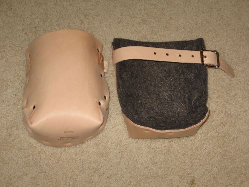 Leather Kneepads with Double Felt Lining -- Concrete Accessory Made in the USA