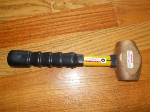 NEW Nupla BRS4 Classic Brass Non Sparking Sledge Hammer, SG Grip, 12&#034; Long