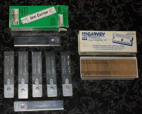 GARVEY Replacement Blades + JIFFI BOX CUTTER UTILITY KNIFE W/BLADE x 7 LOT