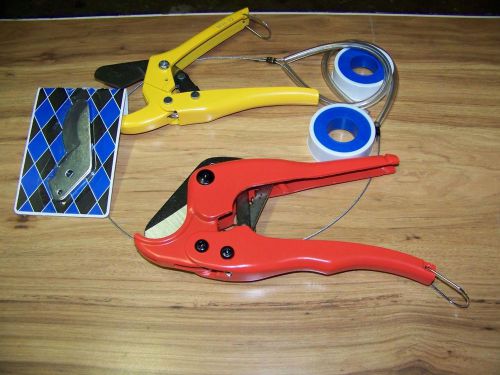 1-1 1/4&#034; pvc pipe cutter, 2- teflon tape 1-cable saw, 1-leaver action cutter for sale