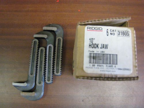 LOT OF 4 RIDGID 31605 REPLACEMENT HOOK JAW FOR 10&#034; PIPE WRENCH FREE SHIPPING