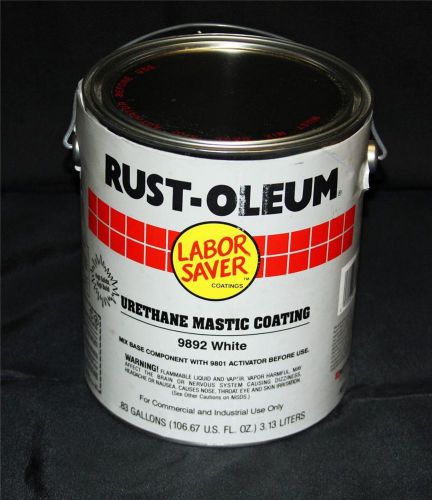 Rustoleum gal industrial dtm urethane mastic coating paint white 9892 9800 new for sale
