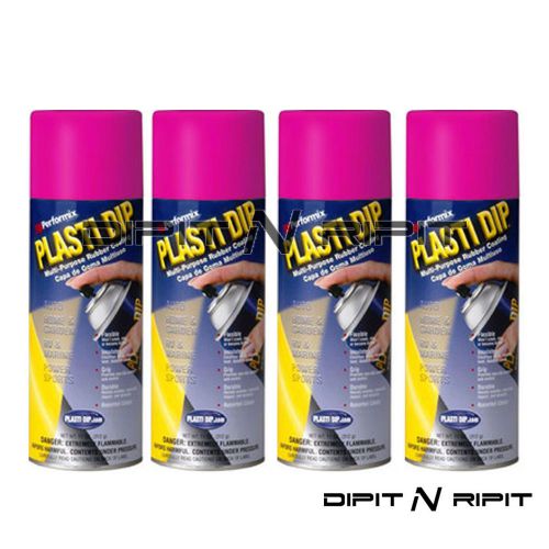 Performix plasti dip 4 pack matte fierec pink spray cans rubber coating for sale