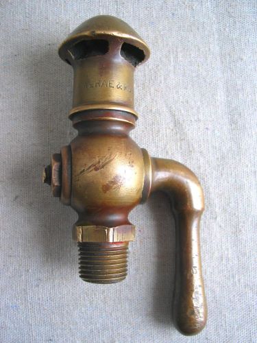 Antique steam engine whistle /relief valve  mcrae &amp; roberts co detroit mich for sale