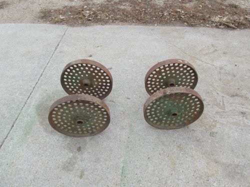 Hit and Miss Engine Cart Wheels Round Circle Hole &#034;4 Total&#034;